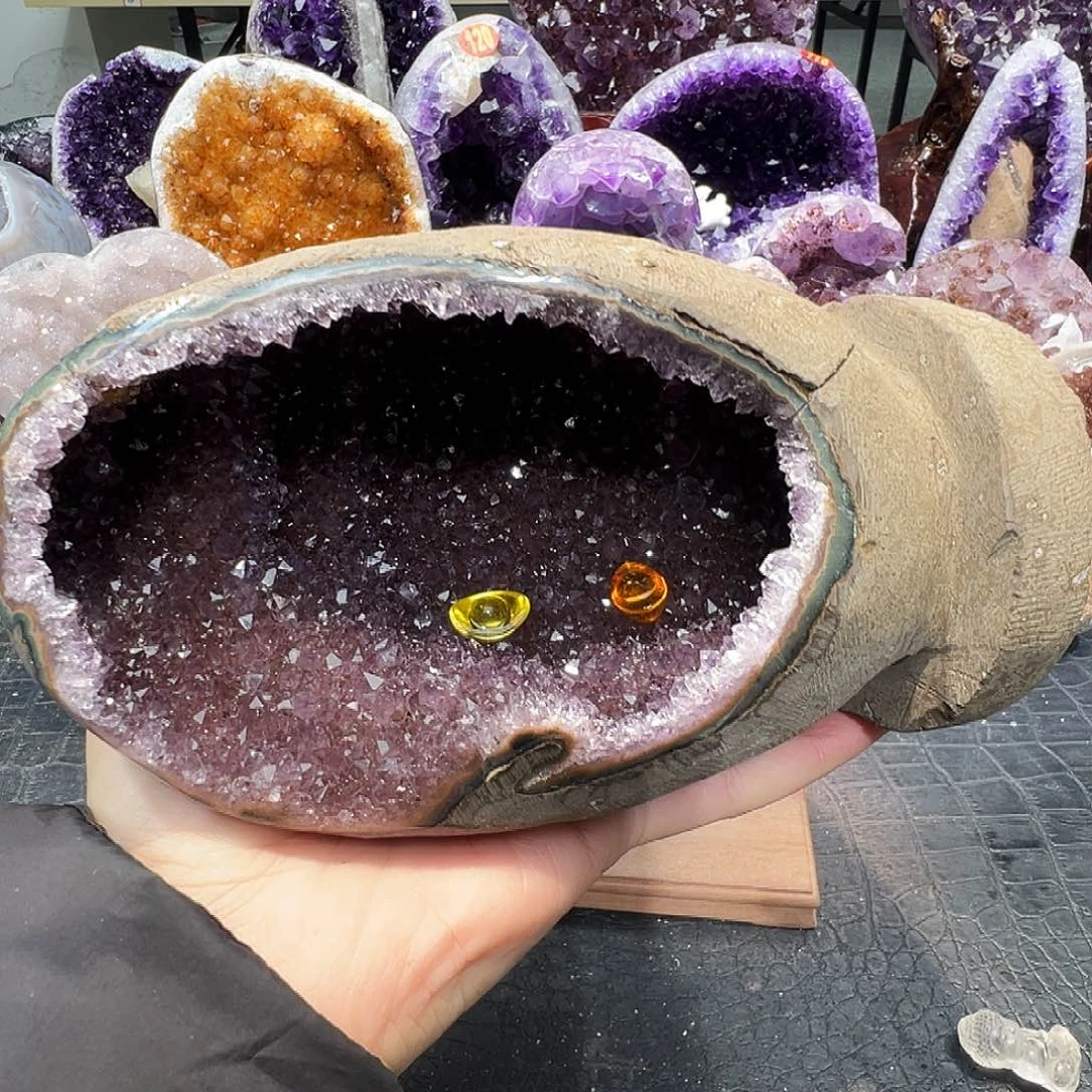 未镶嵌紫晶珠宝半成品