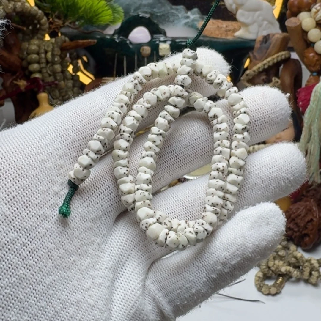 星月菩提手串软*5号车尺寸6石玉玛尼墩108