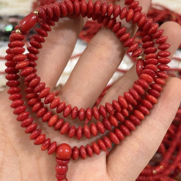 大理石磁石一条大号6mm三姑娘三圈手链