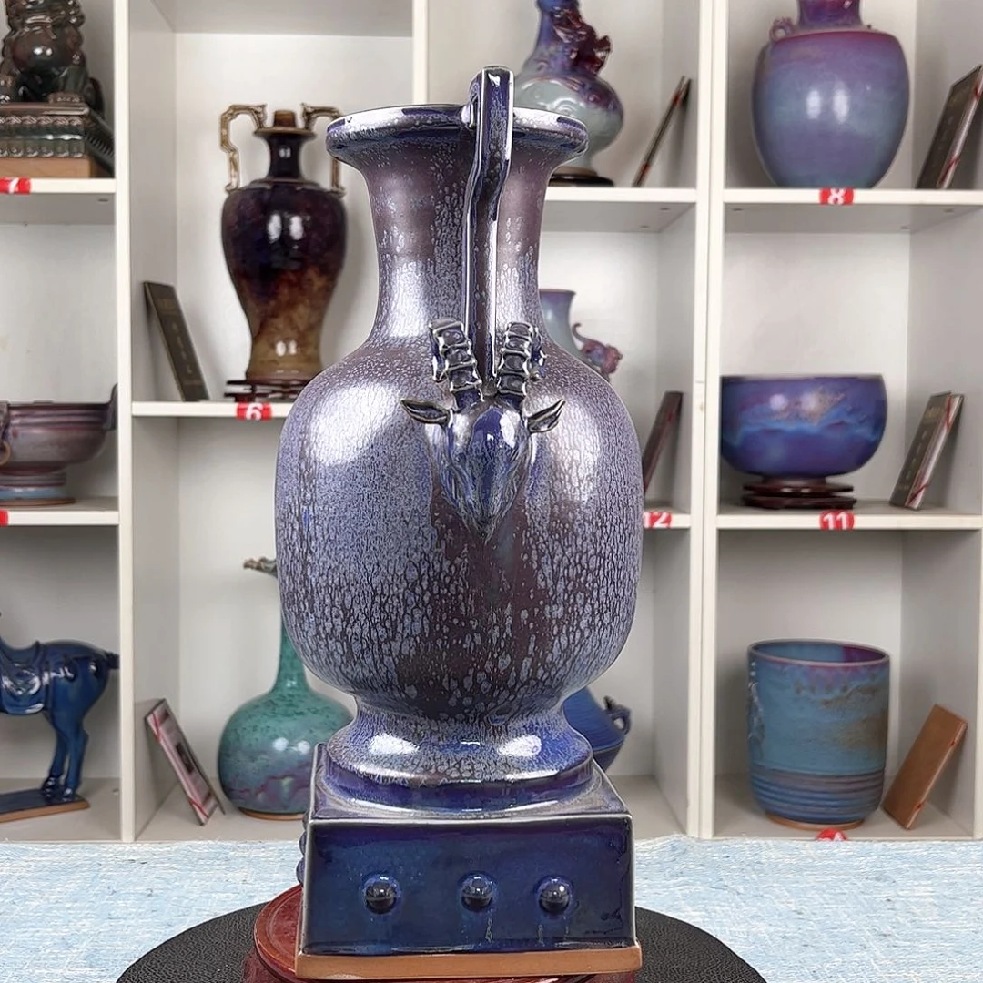 瓷片噜*啦吉祥尊炭烧摆件