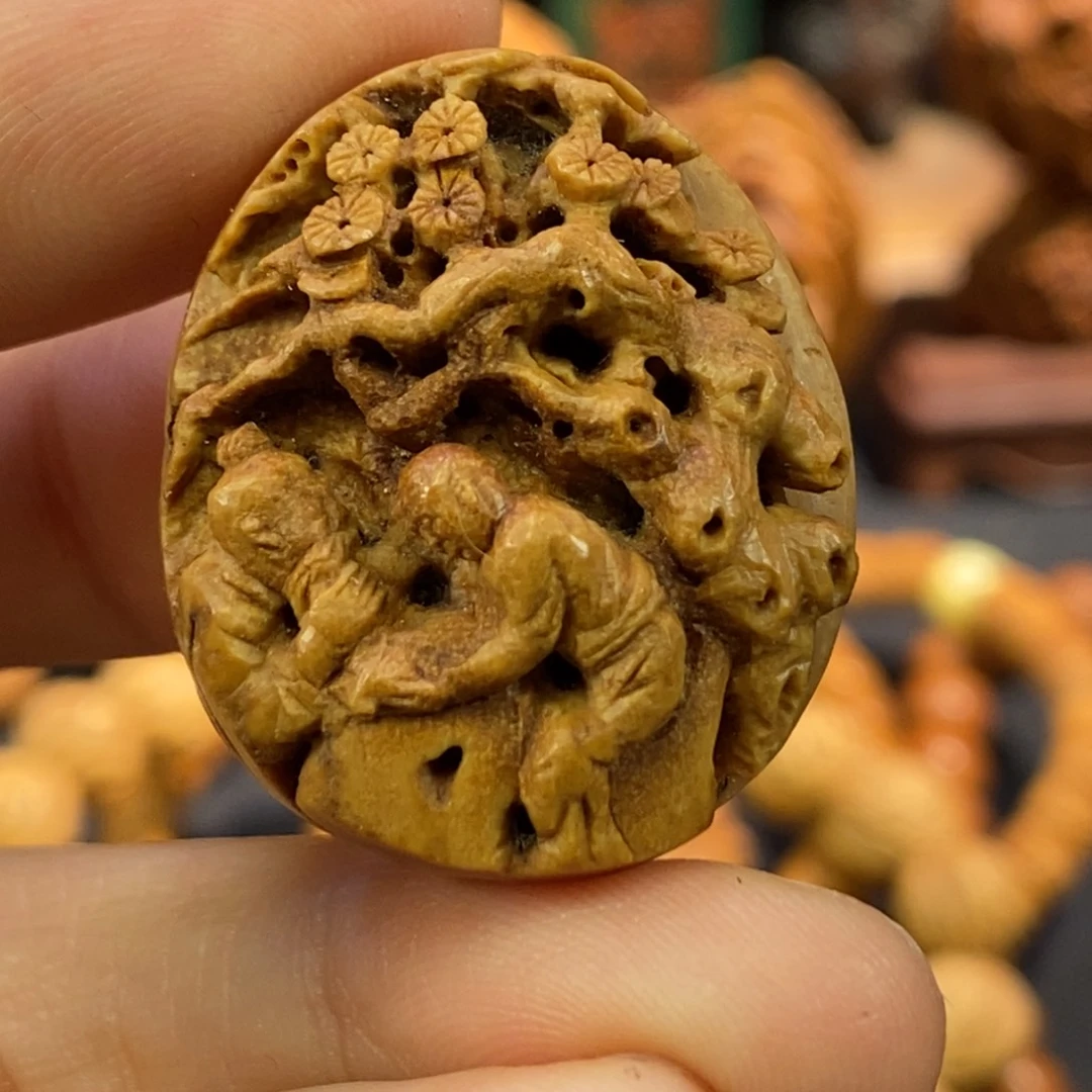 潍坊核雕桃核雕刻文雅题材