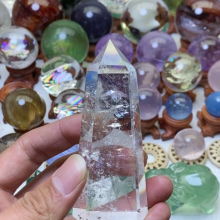 水晶白水晶柱子未镶嵌