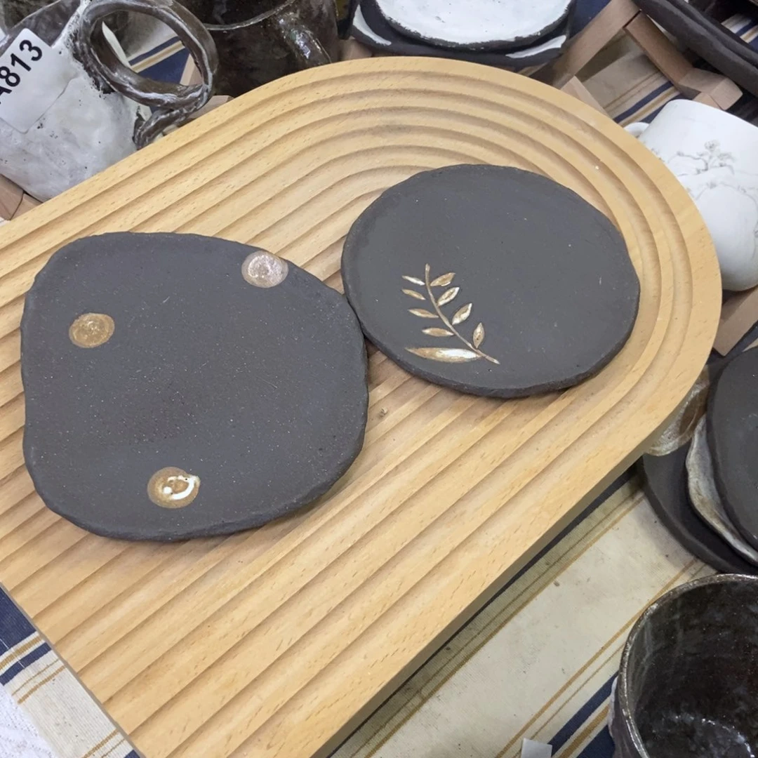 陶瓷手捏咖啡杯碟