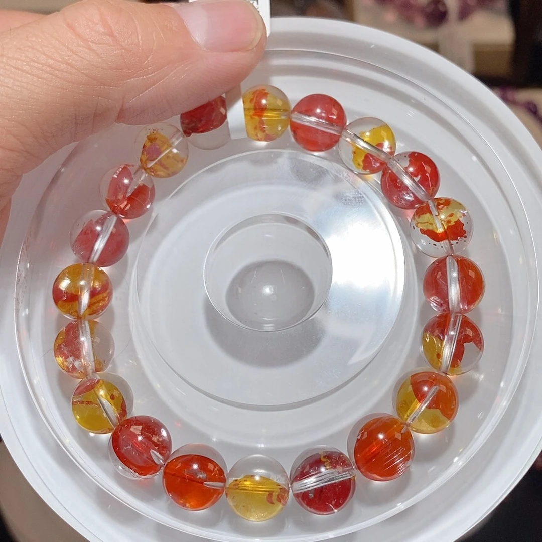 水晶手链未镶嵌锦鲤胶花