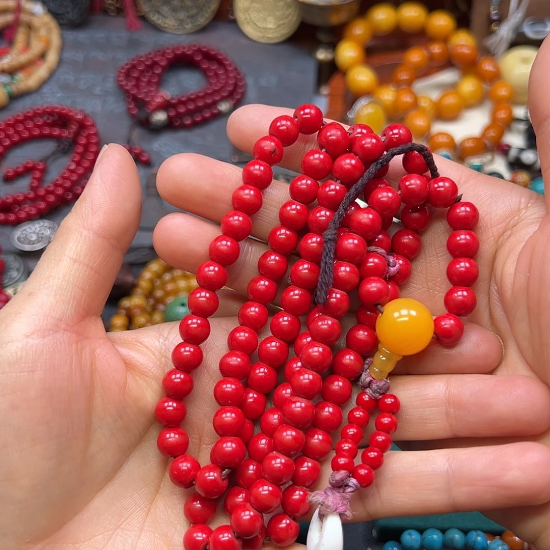 成品琉璃8毫米五明一代怀业珠