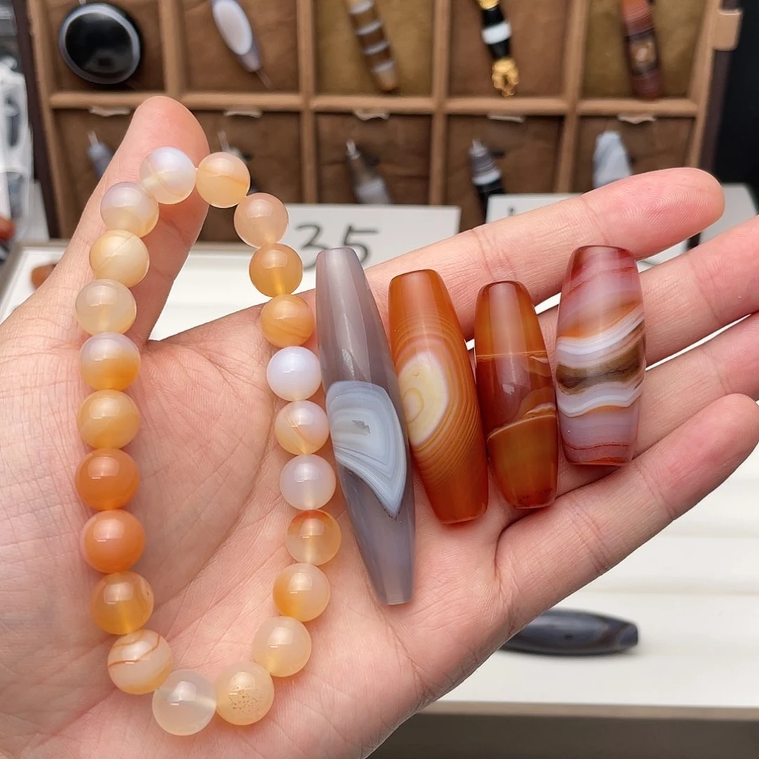 玛瑙/玉髓颈饰合金哈*