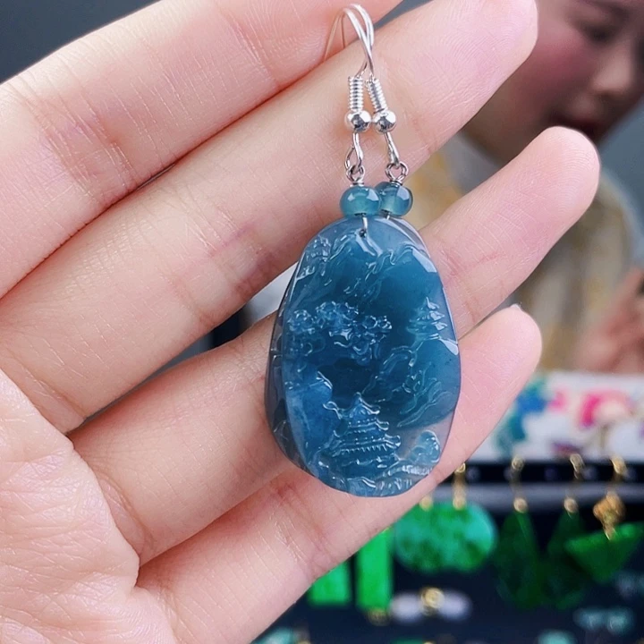 翡翠耳饰未镶嵌饰品