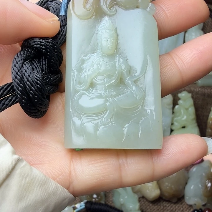 北***郎和田玉（糖玉）未镶嵌挂件