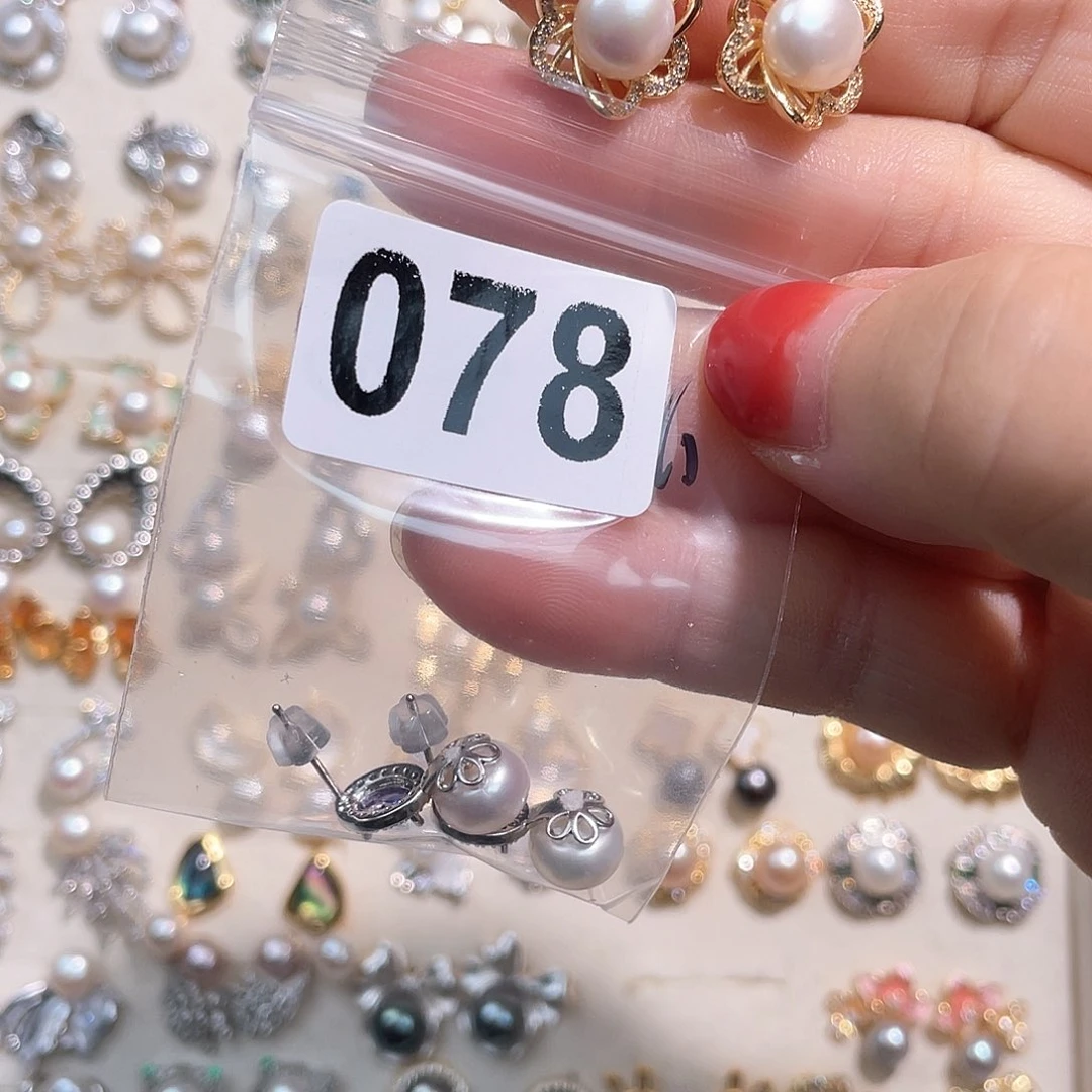 合金淡水珍珠耳饰小*嘉