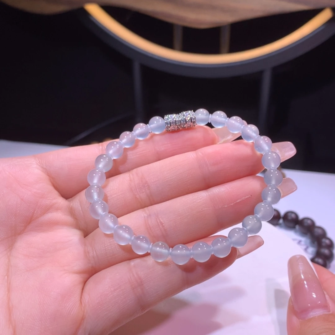 【闪购商品】翡翠散珠翡翠高冰蓝手串