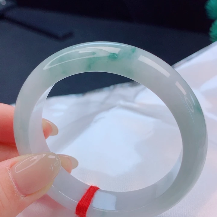翡翠未镶嵌手镯54圈口