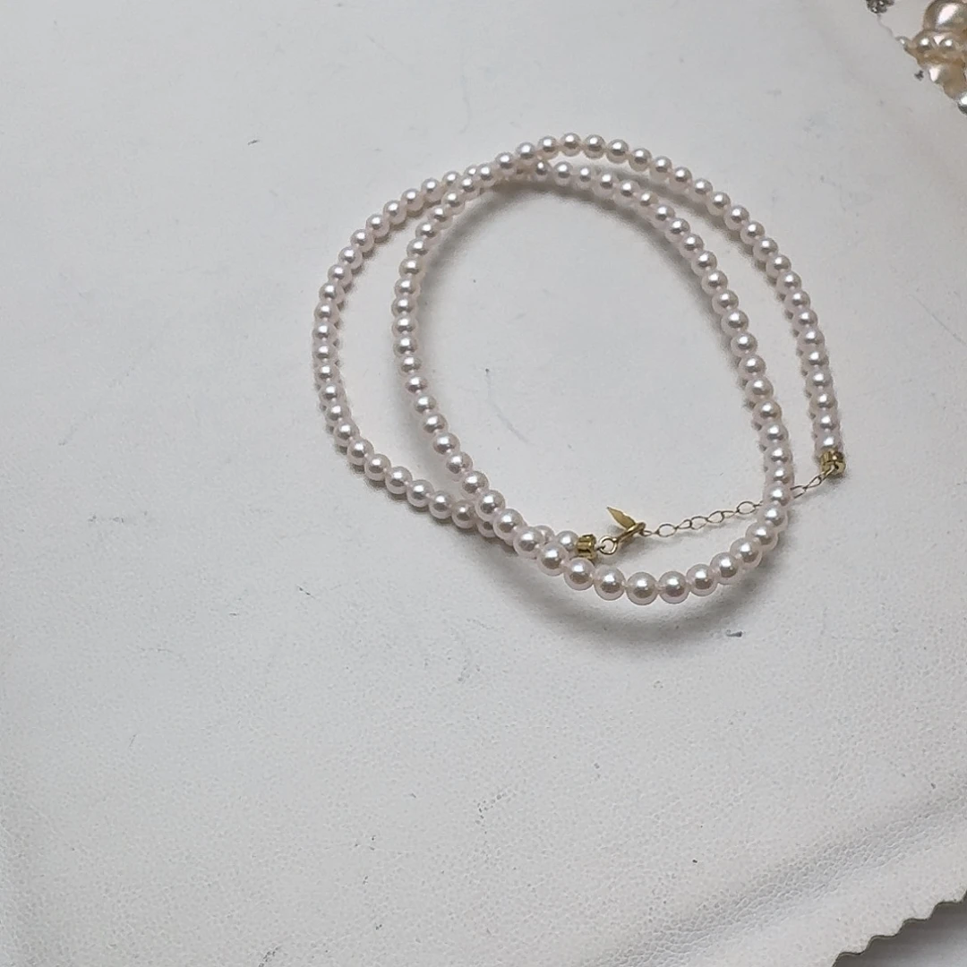 颈饰淡水珍珠18K金镶嵌
