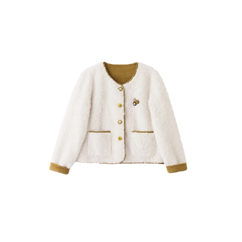 【香风羊驼】C27# 皮毛一体2025秋冬新款加厚时尚气质外套女短款