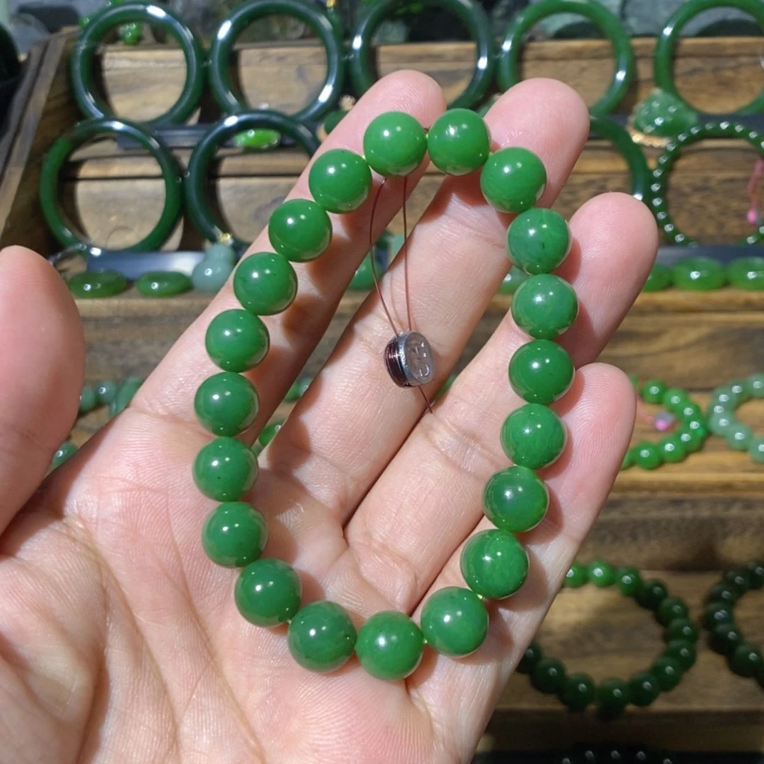 【闪购商品】吊坠(不含链)未镶嵌和田玉加拿大碧玉手串 10
