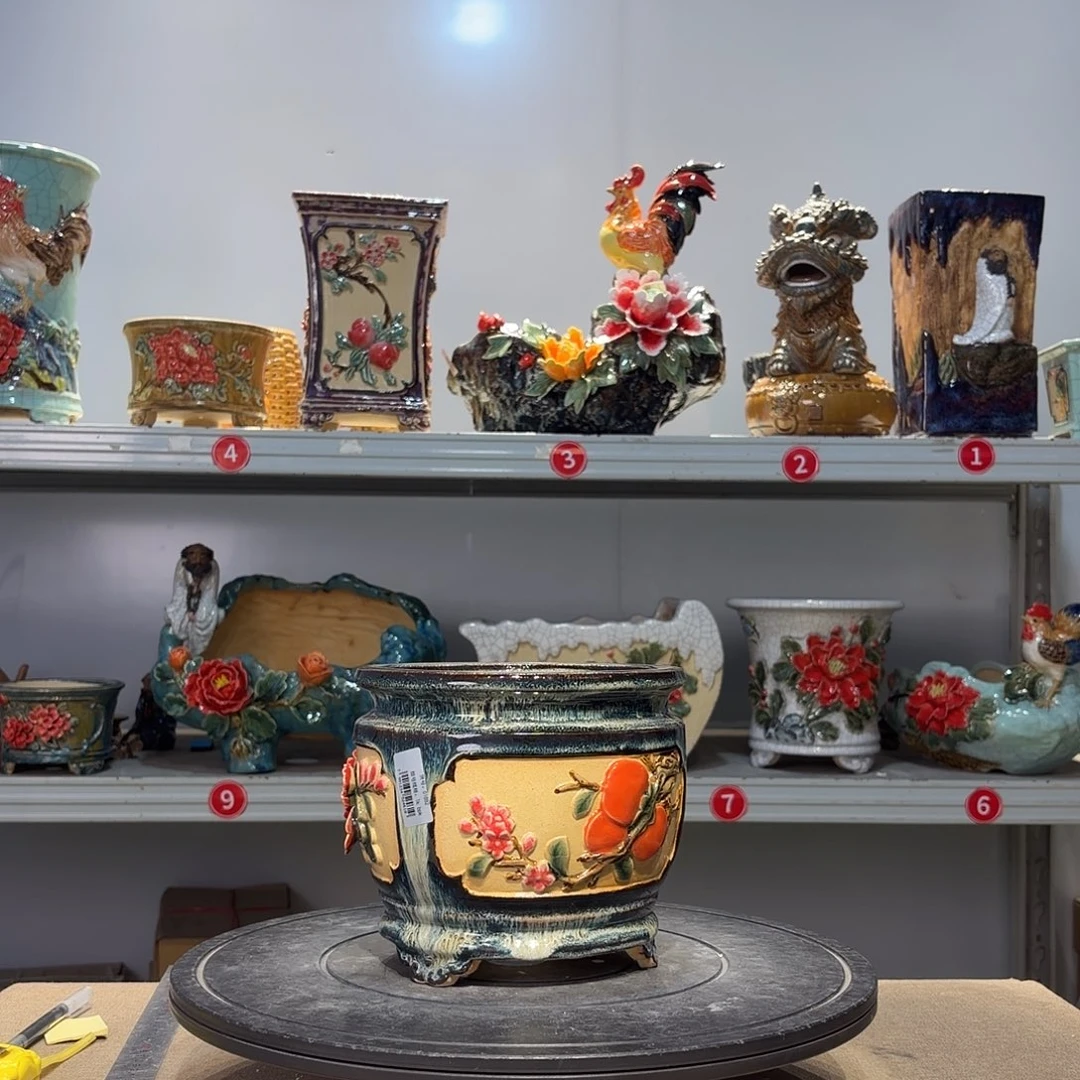 山***n精品石湾花盆高端大气