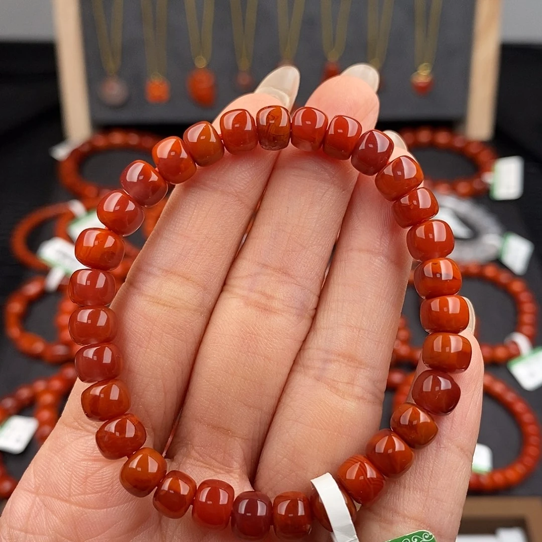 南红玛瑙未镶嵌四川凉山瓦西手串7.2mm