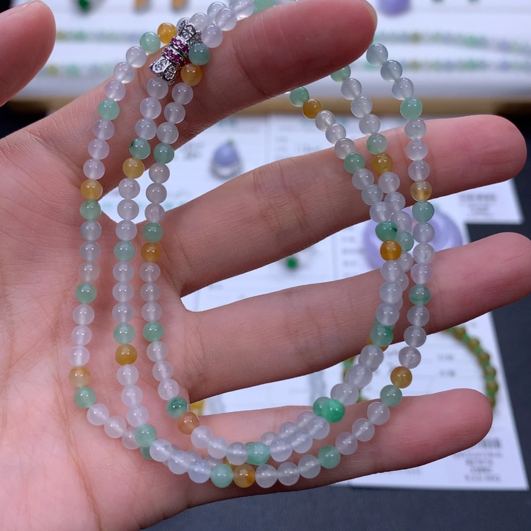 未镶嵌手链翡翠翡翠珠链