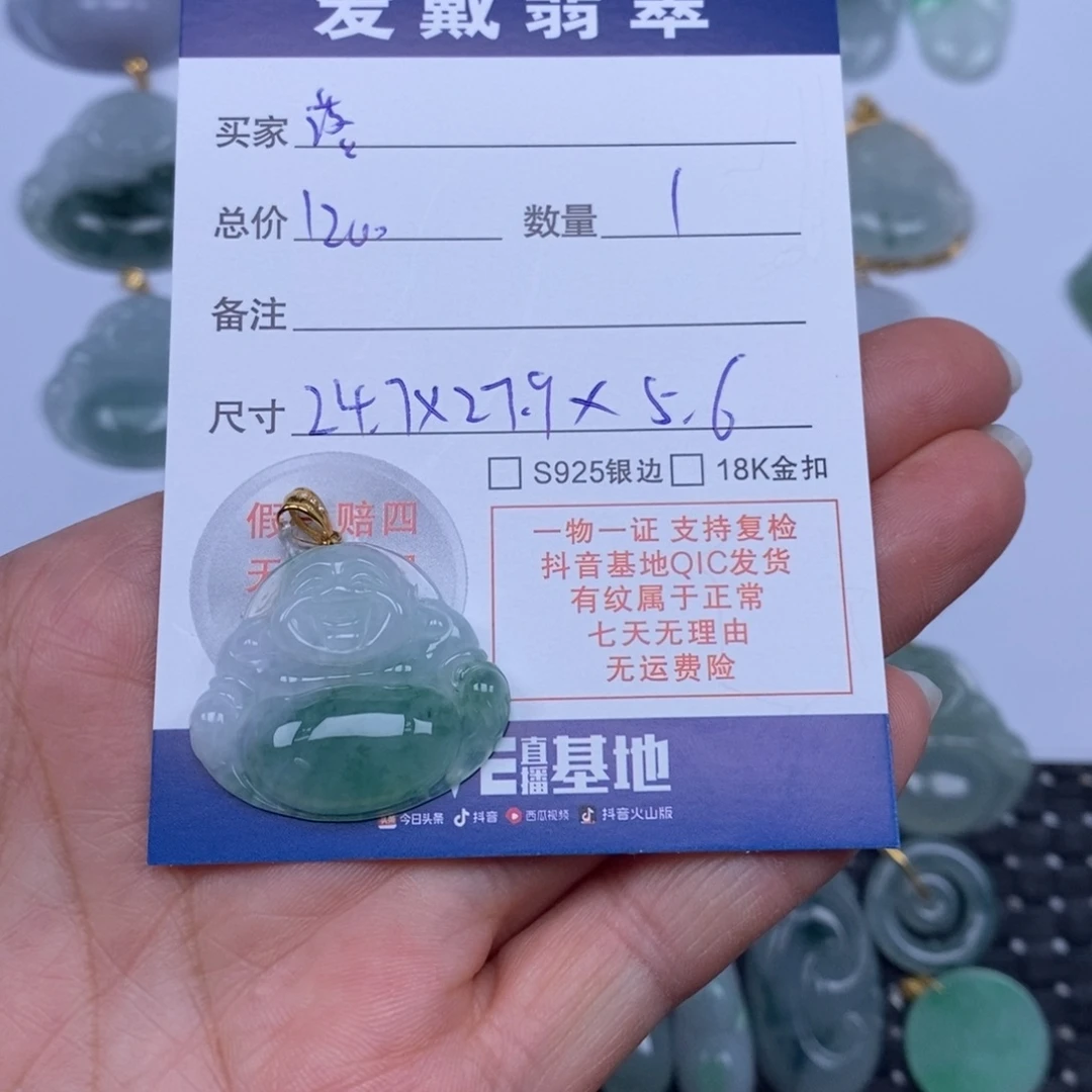 落***衣翡翠未镶嵌颈饰天然翡翠