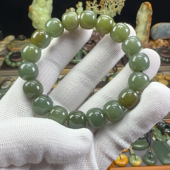 岫岩老玉（透闪石质玉）未镶嵌手链