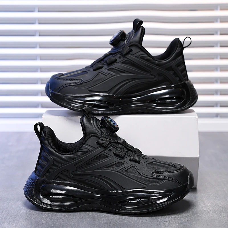 CEOABC儿童鞋子春秋2025新款男孩皮面防水男童运动鞋中大童跑步鞋