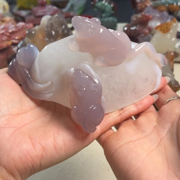 误***尘玛瑙/玉髓未镶嵌吊坠(不含链)