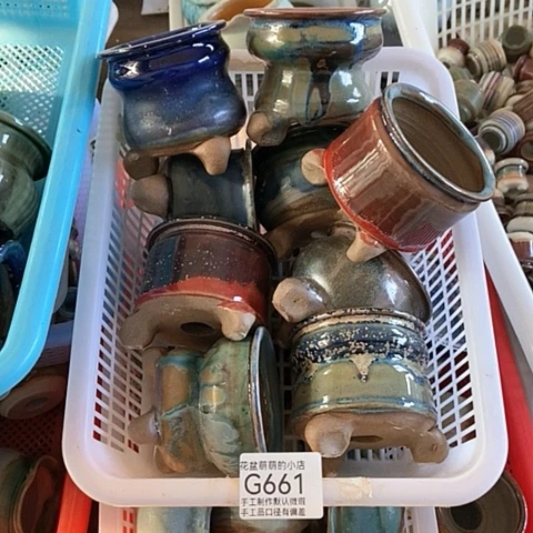 紫砂花盆661微瑕品口径6厘米左右的口不圆