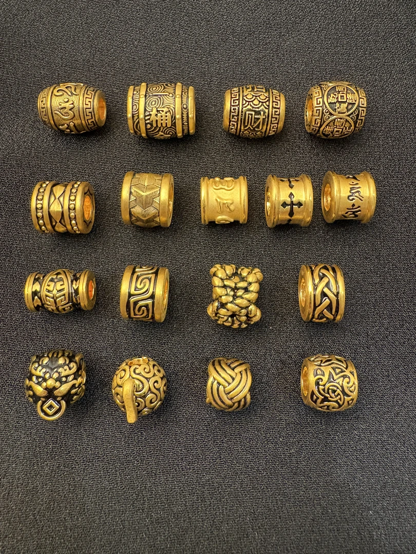 【百合黄金】黑金转运珠足金999六字真言貔貅5D硬金多样性发其一