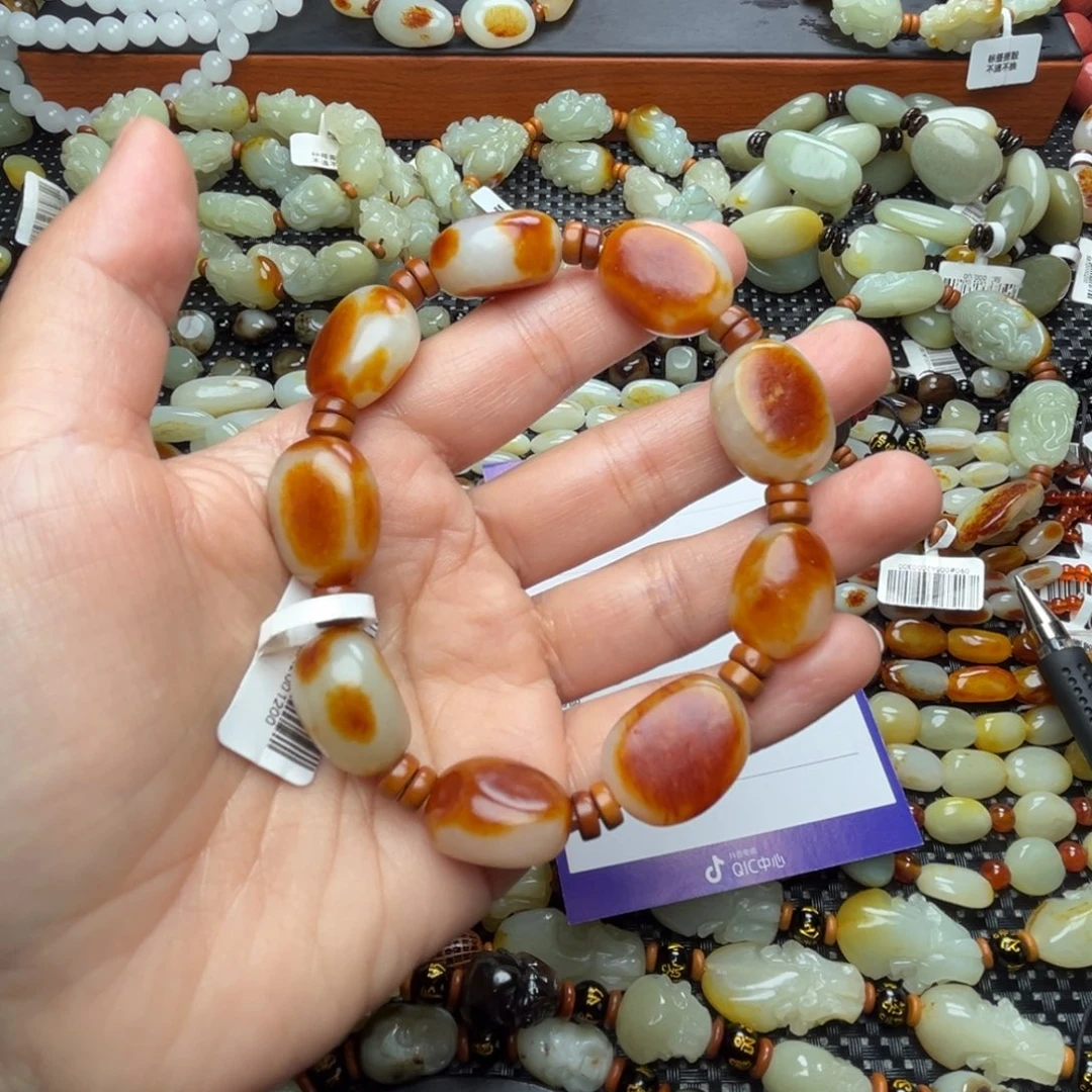 和田玉手链未镶嵌高*