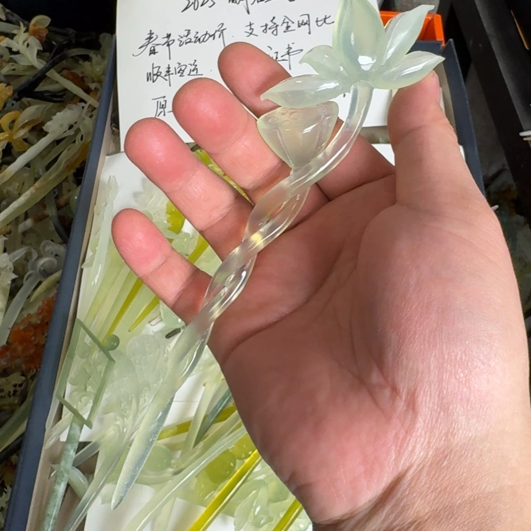岫玉发饰未镶嵌明君玉簪贼拉好看