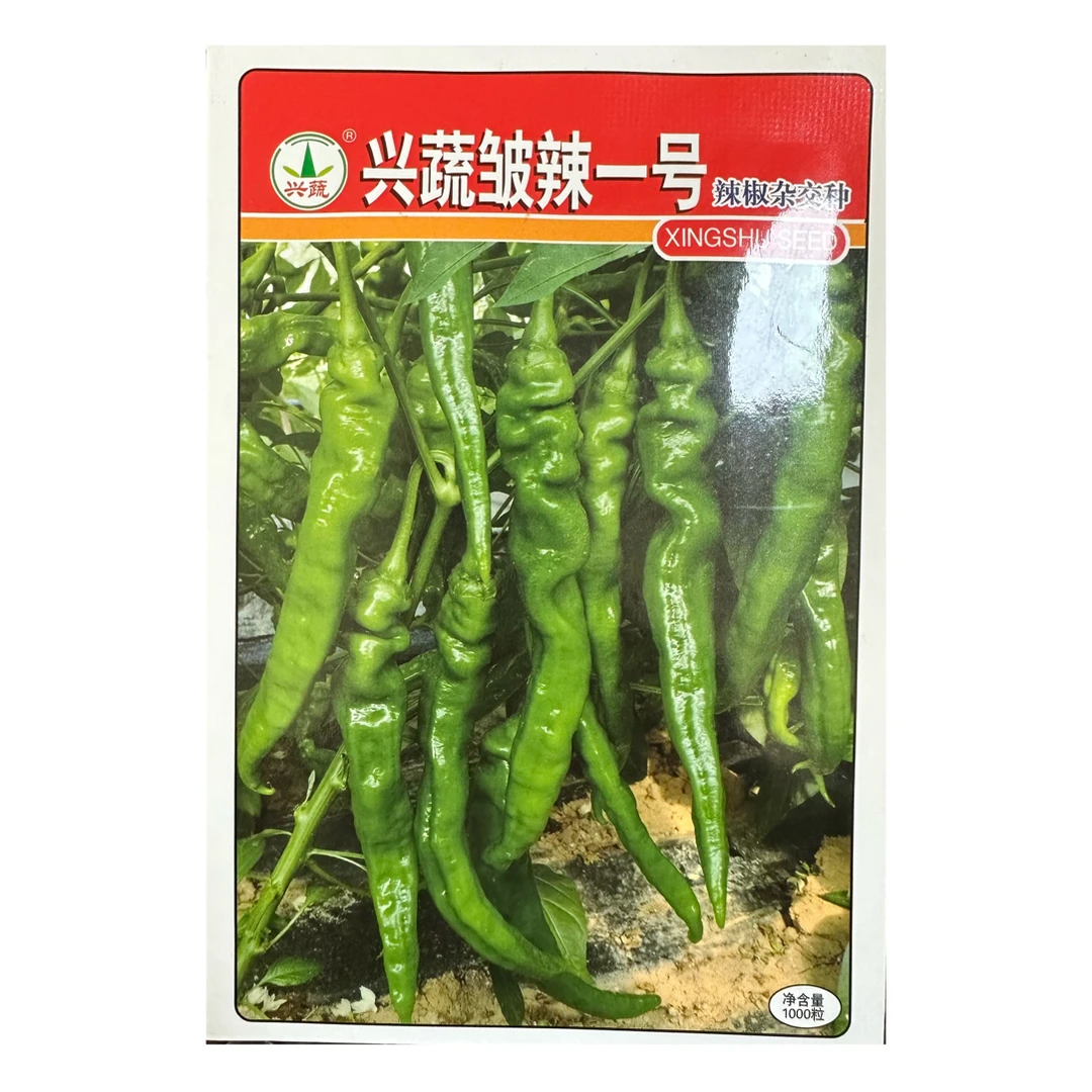兴蔬皱辣一号皱皮辣椒种子早中熟皱皮羊角椒种 薄皮座果能力强
