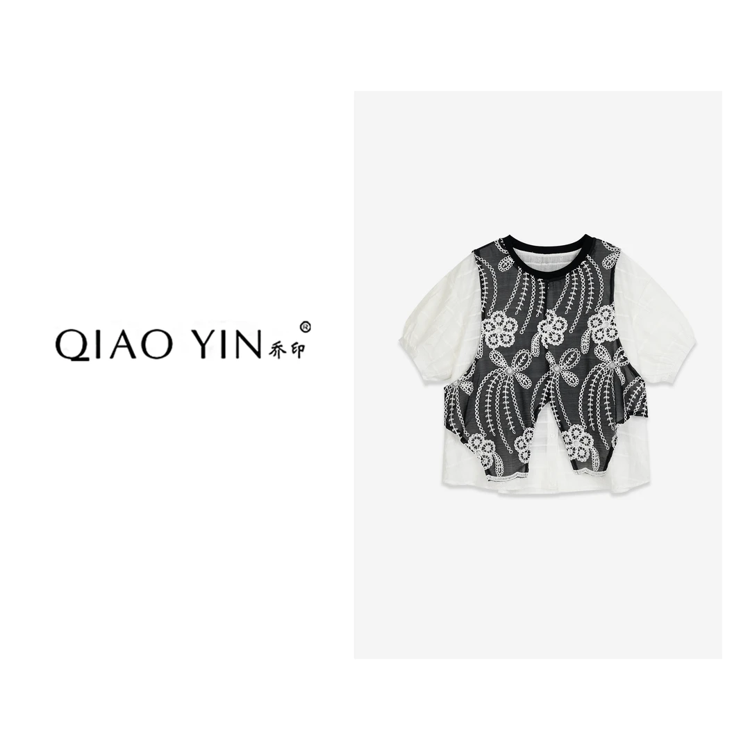 QIAO YIN"小衫“气质时尚休闲夏季设计师QY27314