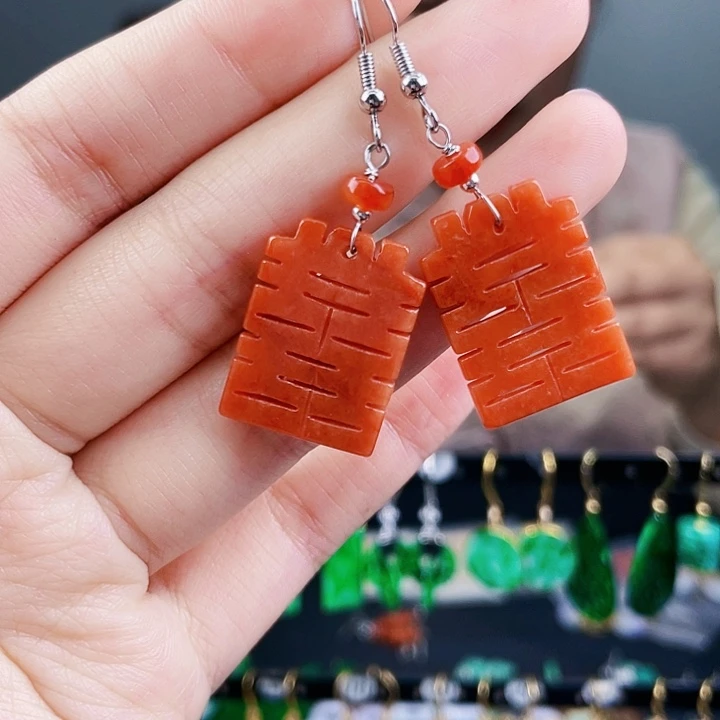 翡翠耳饰未镶嵌饰品