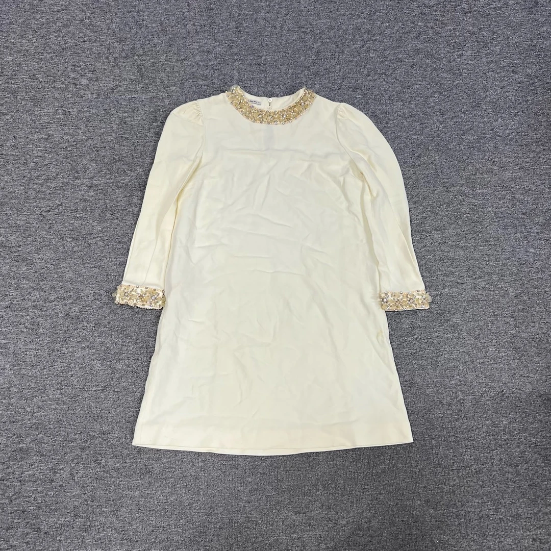 99新 MIU MIU/缪缪 miumiu 钉珠连衣裙