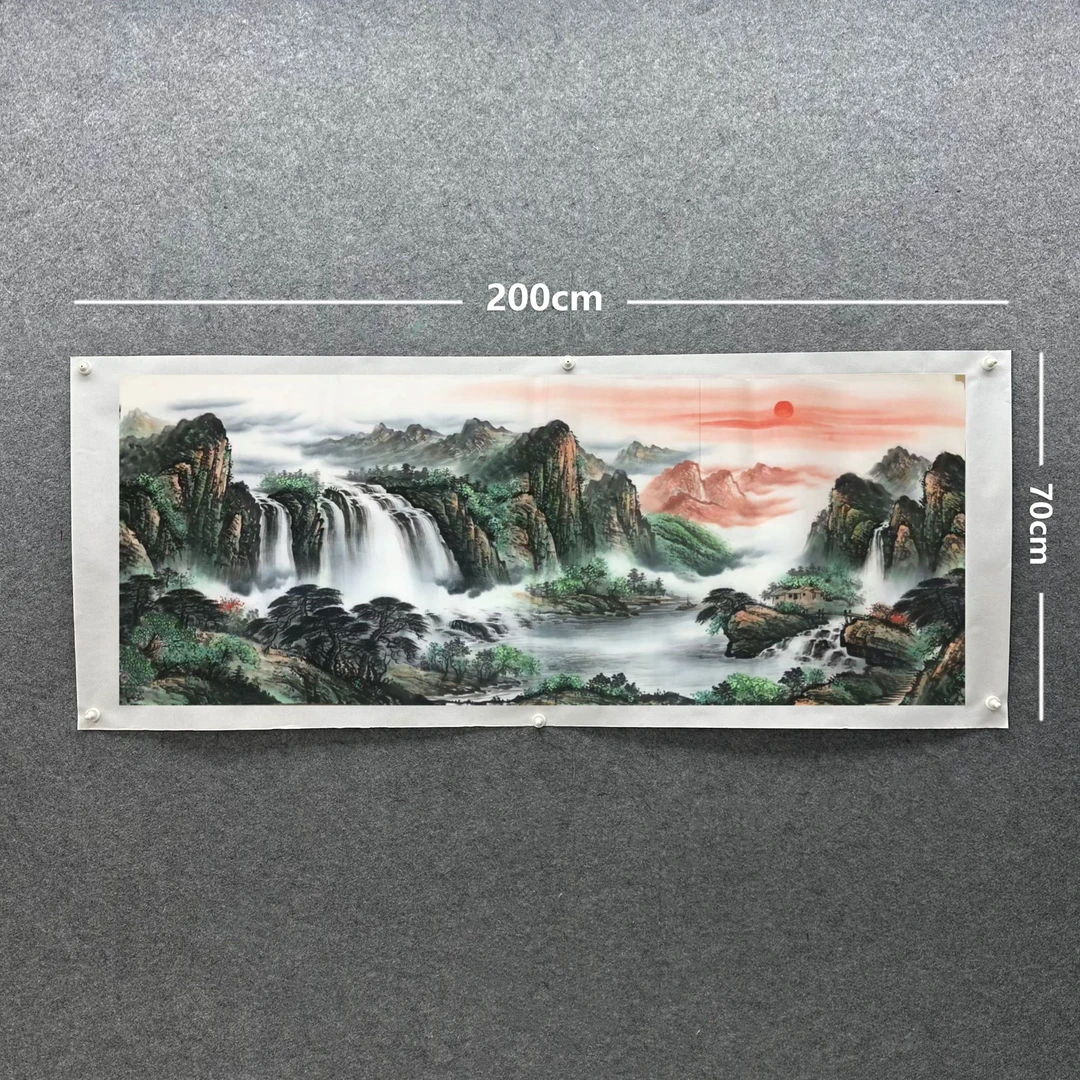 【山水画】雷百寿200*80cm手绘礼盒作品（6）松涛映碧