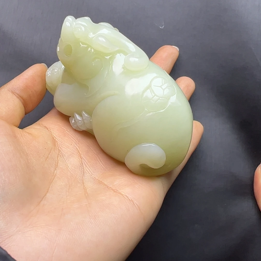 财***通和田玉未镶嵌挂件