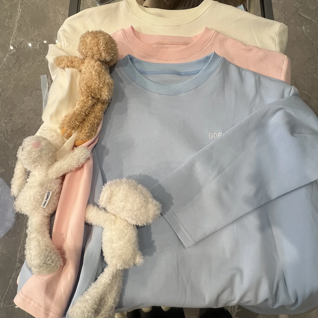 【YU·PP】（40）小众秀场童年简约玩偶秋冬中长款套头长袖（P0237）