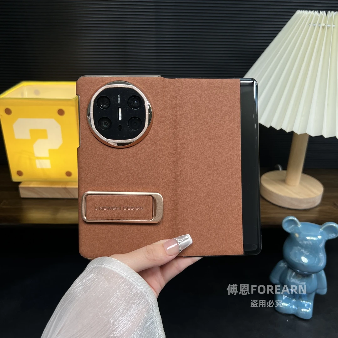 适用于华为MateX6手机壳双中轴真皮matex5全包折叠屏matex3保护套