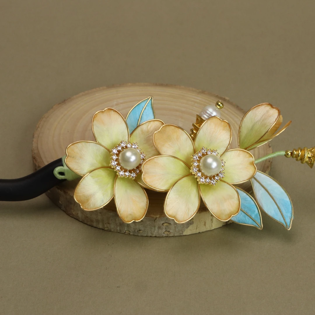 【太阳花】非遗绒花纯手工太阳花花发簪复古纯手工精致