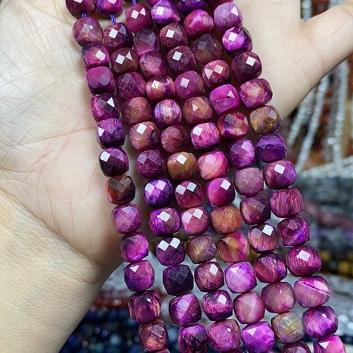 玛瑙/玉髓未镶嵌珠宝半成品虎虎切面方糖卡7.5mm