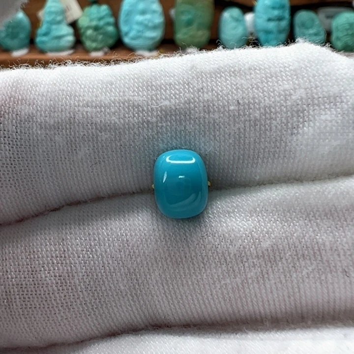 绿松石未镶嵌老型珠7.6mm