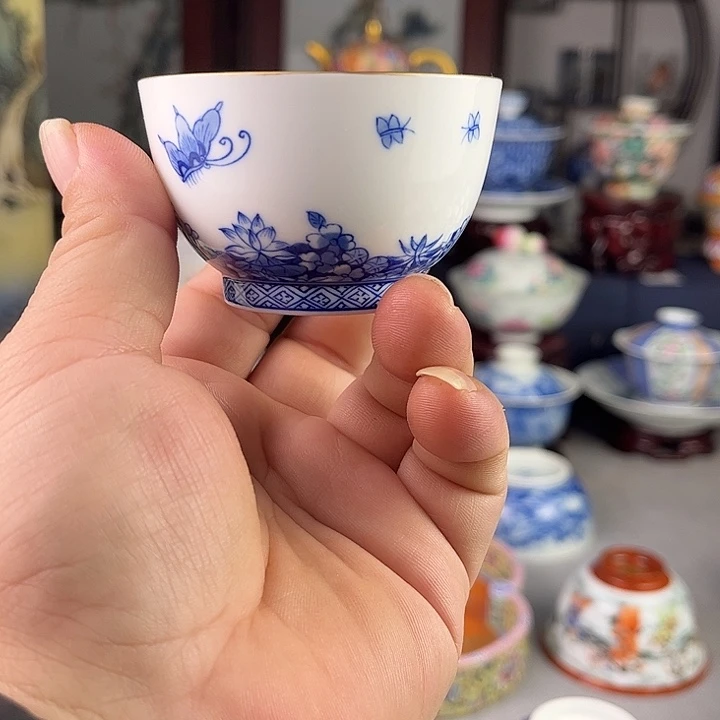 顾老师青花主人杯