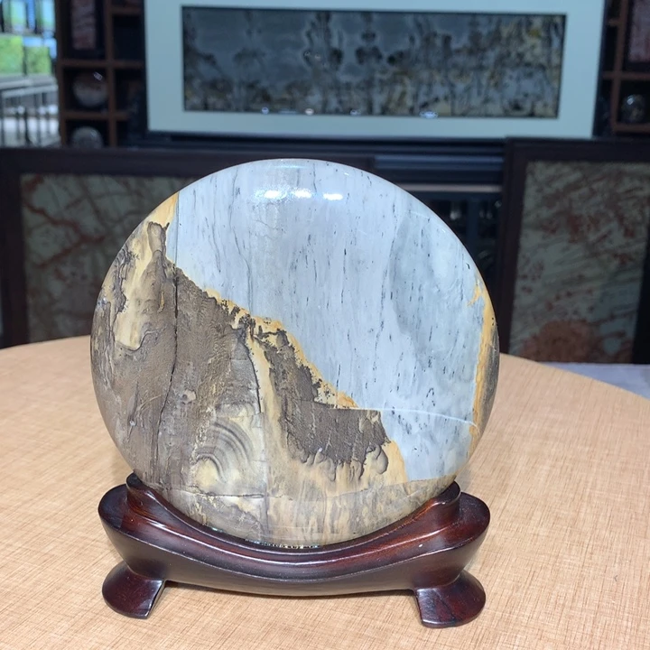 广西国画石摆件，观赏收藏