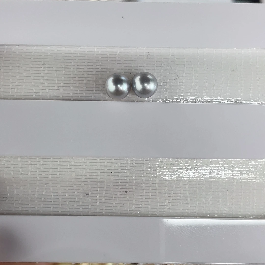 定制海水珍珠未镶嵌裸珠一对真多麻