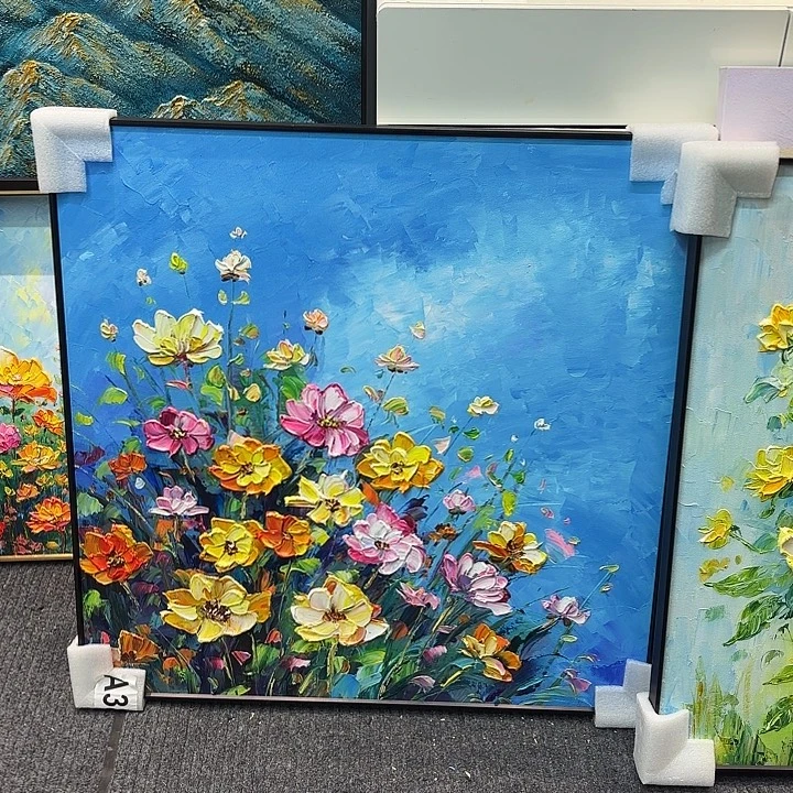 竖款80.80黑框蓝底花