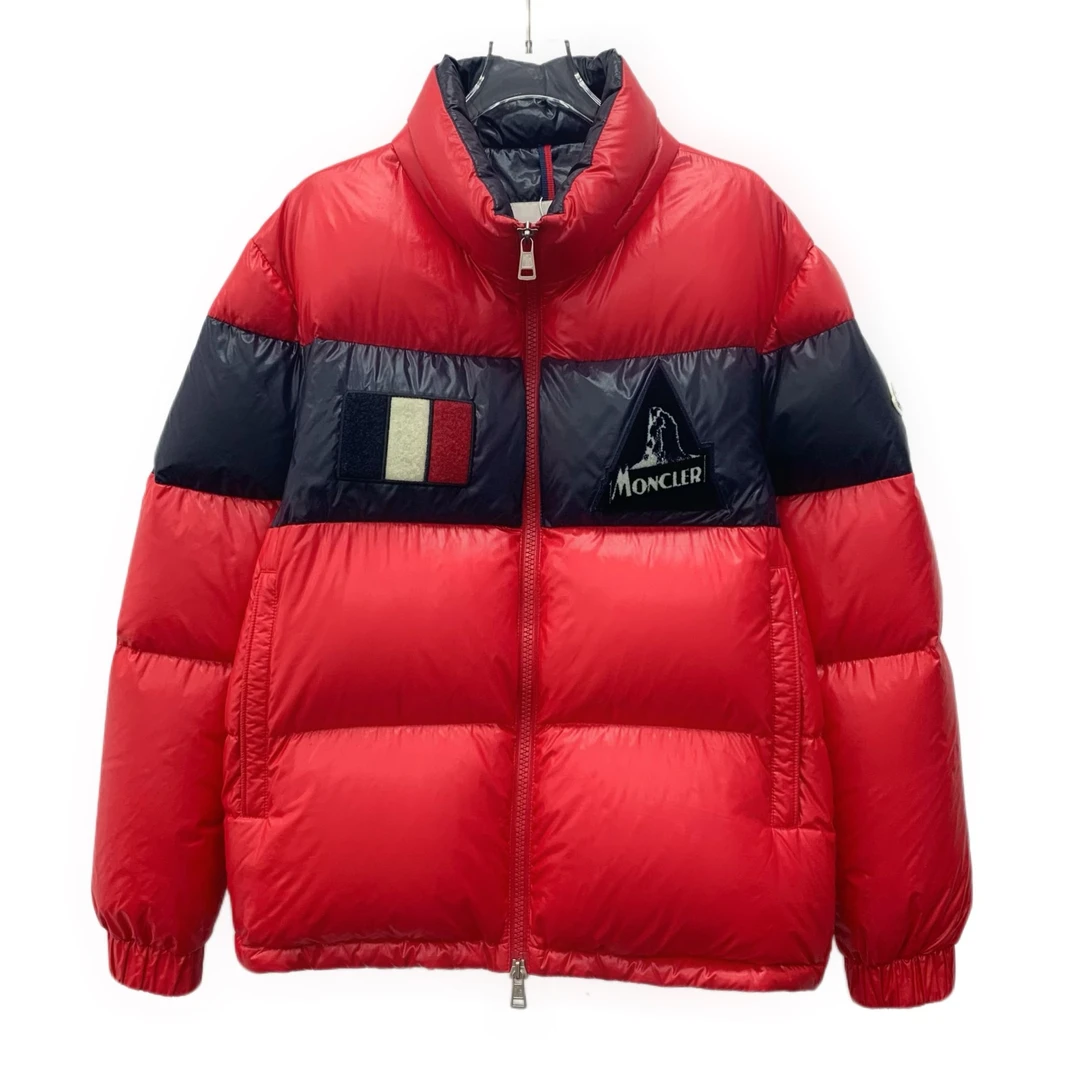 95新 MONCLER  H14610  徽标贴饰立领拉链羽绒服拉链外套 2 M码