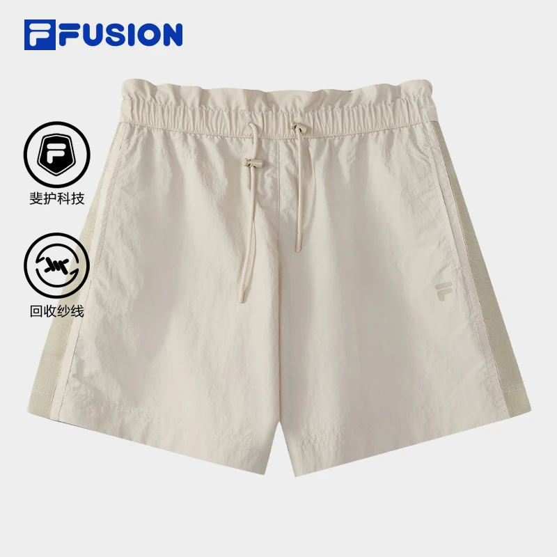 FILA FUSION斐乐梭织短裤女25秋款时尚休闲宽松三分裤T11W535801F