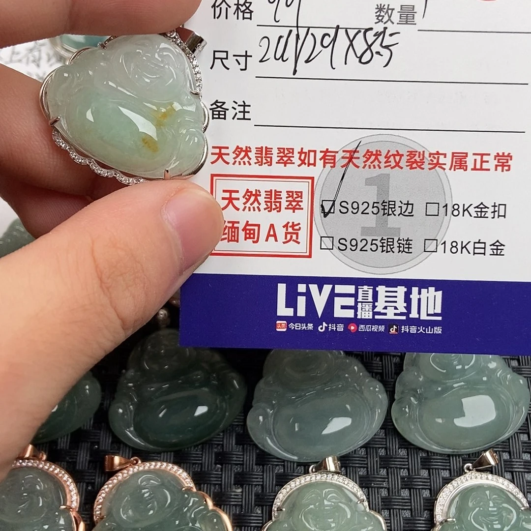 翡翠银S925镶嵌颈饰