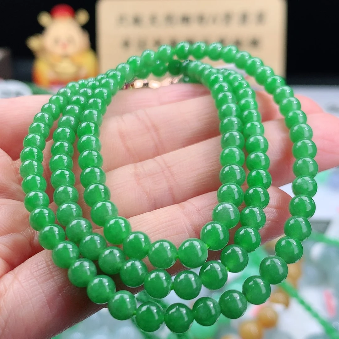 翡翠手链未镶嵌花*卡4.3-5mm