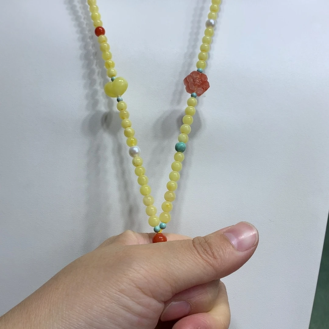 蜜蜡未镶嵌颈饰4.7mm