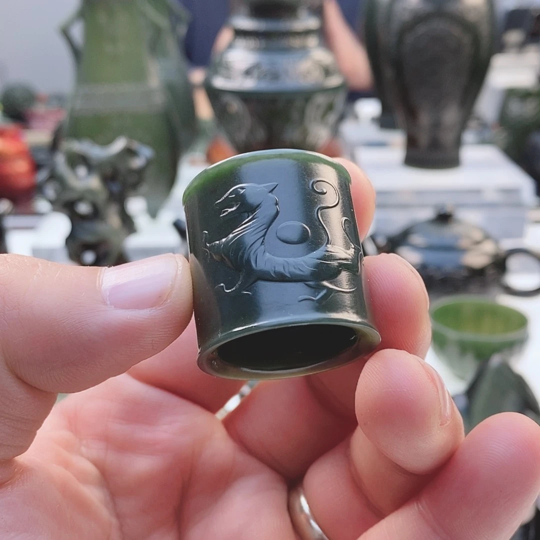 和田玉（青玉）把件未镶嵌荼